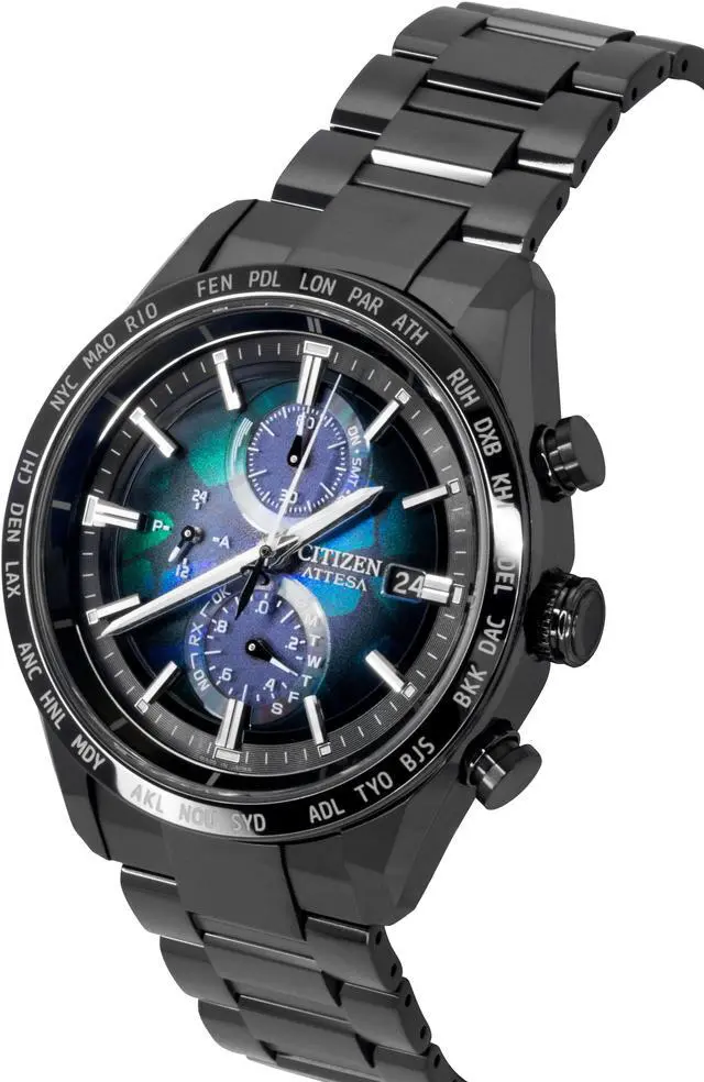 Alt view image 2 of 4 - Citizen Chronograph Multicolor Dial Eco- Drive 100M Men's Watch AT8286-65E