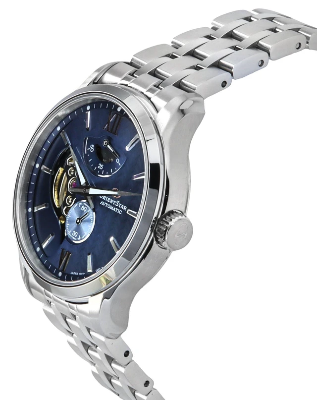 Alt view image 3 of 4 - Orient Star Contemporary Stainless Steel Blue Dial Automatic RE-AV0B08L00B 100M Men's Watch