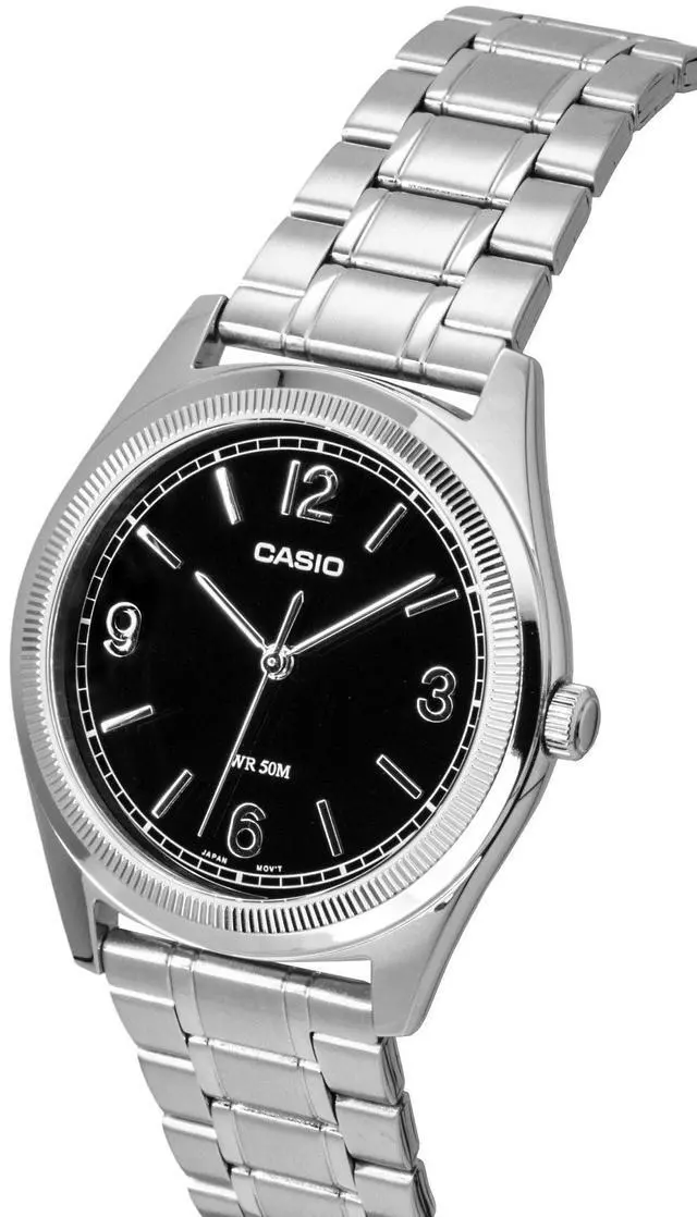Alt view image 5 of 6 - Casio Standard Analog Stainless Steel Black Dial Quartz MTP-B210D-1AV Men's Watch
