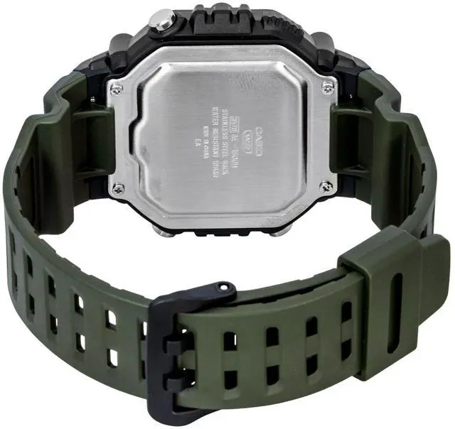 Alt view image 7 of 7 - Casio Digital Extra Long Resin Strap Quartz AE-1600HX-3AV 100M Unisex Watch