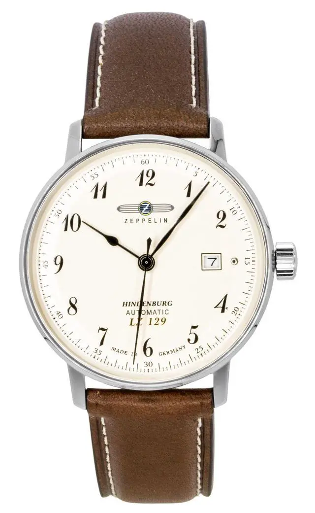 Alt view image 4 of 6 - Zeppelin LZ129 Hindenburg Leather Strap Beige Dial Automatic 80565 Men's Watch