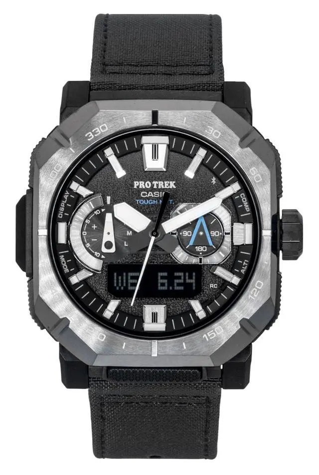 Alt view image 6 of 7 - Casio Pro Trek Analog Digital Smartphone Link Black Dial Solar PRW-B1000B-2 100M Men's Watch