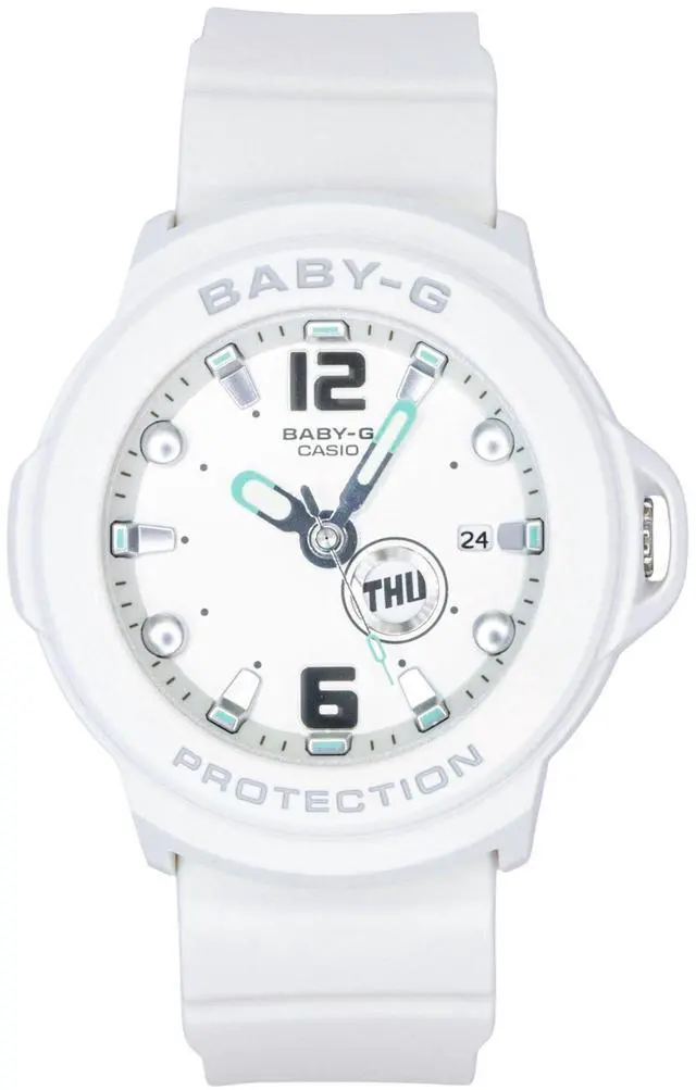 Alt view image 5 of 7 - Casio Baby-G Plus Analog Resin White Dial Quartz BGA-15K-7A 100M Women's Watch With Convertible Holder