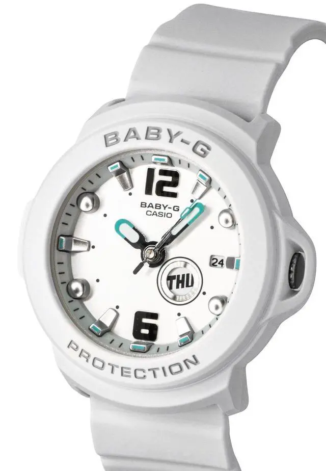 Alt view image 7 of 7 - Casio Baby-G Plus Analog Resin White Dial Quartz BGA-15K-7A 100M Women's Watch With Convertible Holder