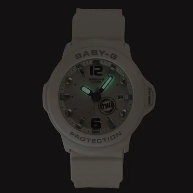 Alt view image 6 of 7 - Casio Baby-G Plus Analog Resin White Dial Quartz BGA-15K-7A 100M Women's Watch With Convertible Holder