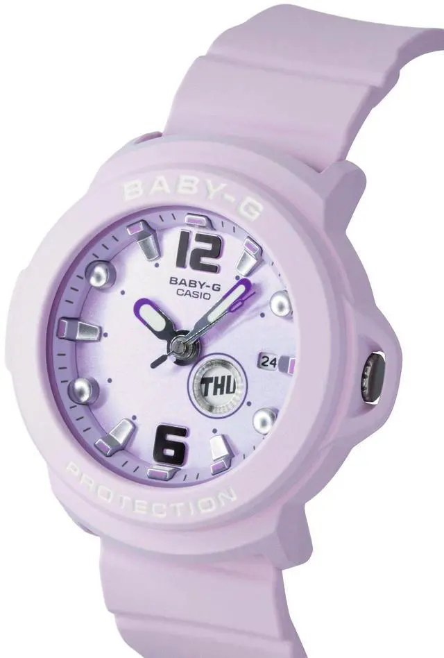 Alt view image 7 of 7 - Casio Baby-G Plus Analog Resin Purple Dial Quartz BGA-15K-6A 100M Women's Watch With Convertible Holder