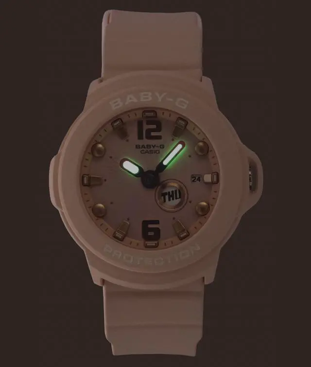Alt view image 6 of 7 - Casio Baby-G Plus Analog Resin Strap Pastel Pink Dial Quartz BGA-15K-4A 100M Women's Watch