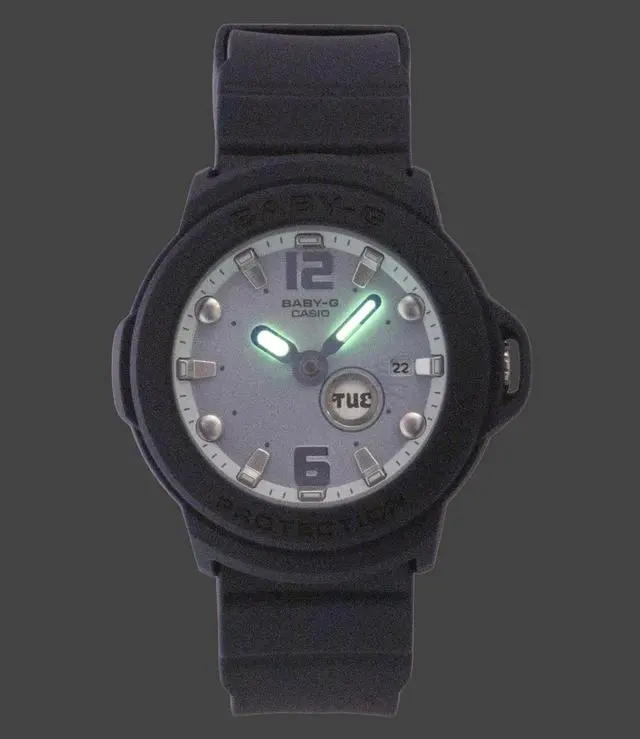 Alt view image 6 of 7 - Casio Baby-G Plus Analog Resin Strap Light Blue Dial Quartz BGA-15K-2A 100M Women's Watch With Convertible Holder