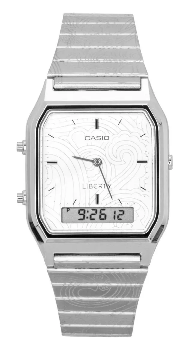 Alt view image 5 of 7 - Casio Vintage Liberty Analog Digital Silver Dial Quartz AQ-230ELT-7A Unisex Watch