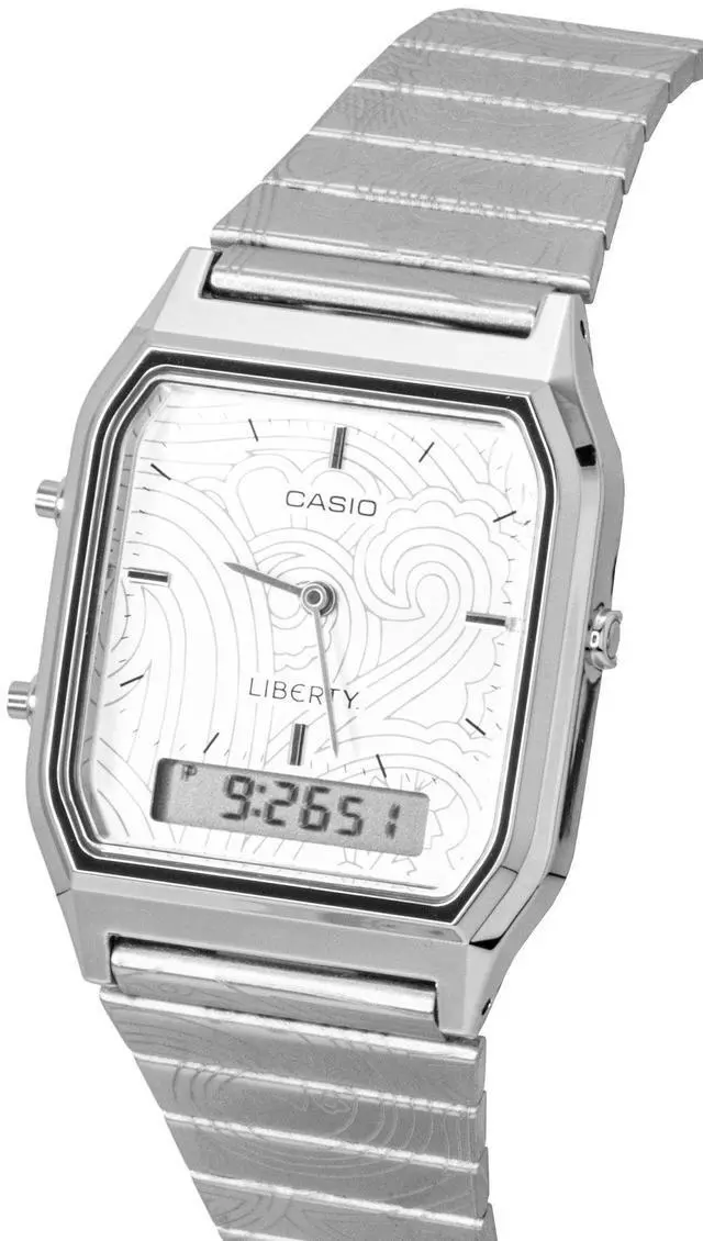 Alt view image 6 of 7 - Casio Vintage Liberty Analog Digital Silver Dial Quartz AQ-230ELT-7A Unisex Watch