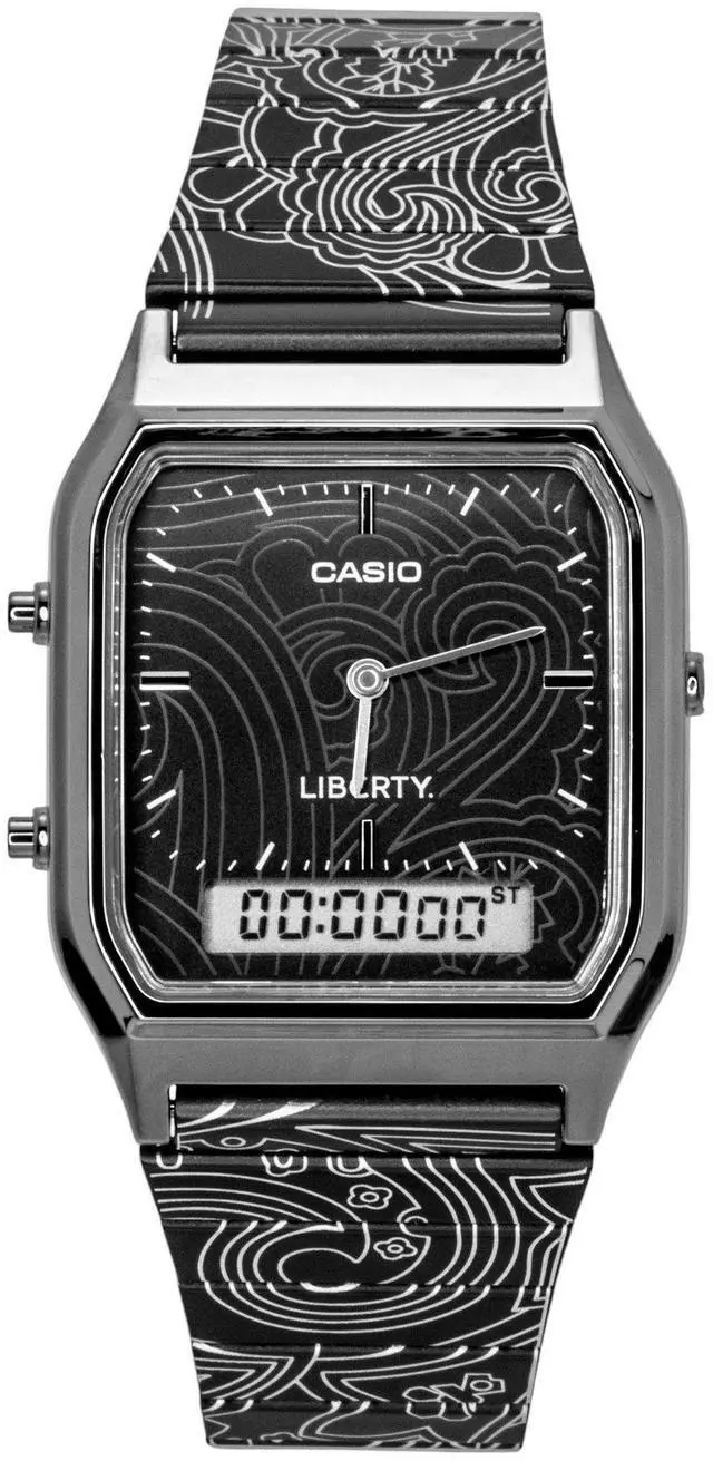 Alt view image 5 of 7 - Casio Vintage Liberty Analog Digital Black Dial Quartz AQ-230EBLT-1A Unisex Watch