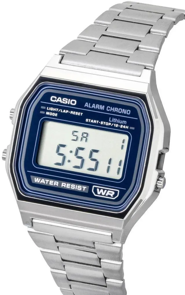Alt view image 7 of 7 - Casio Vintage Digital Stainless Steel Quartz A158WEA-2 Unisex Watch