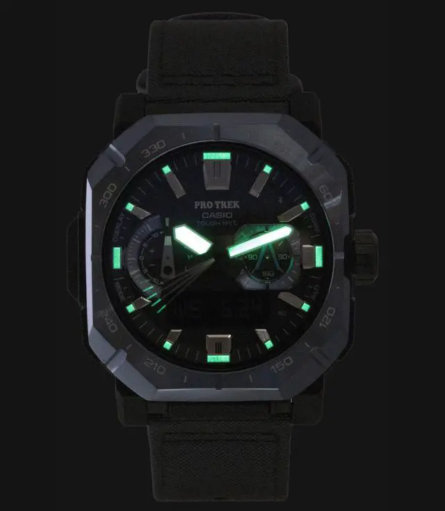 Alt view image 7 of 7 - Casio Pro Trek Analog Digital Smartphone Link Black Dial Solar PRW-B1000B-2 100M Men's Watch