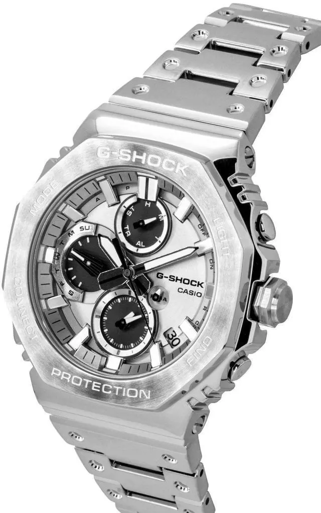 Alt view image 4 of 5 - Casio G-Shock Analog Smartphone Link Silver Dial Stainless Steel Quartz GMC-B2100ADS-1A 200M Men's Watch
