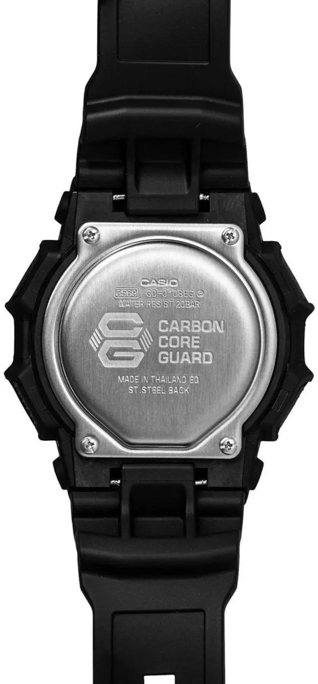 Alt view image 4 of 4 - Casio GD010BEG1 GD-010 Series G-Shock Mens Digital Watch - Black/Green