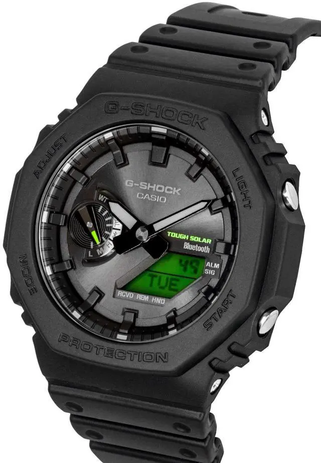 Alt view image 4 of 5 - Casio G-Shock Analog Digital Smartphone Link Black Dial Resin Solar GA-B2100BEG-1A 200M Men's Watch