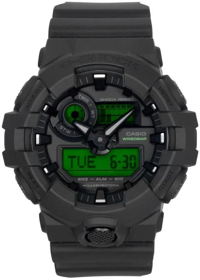 Main image of Casio G-Shock Analog Digital Black Dial Resin Quartz GA-700BEG-1A 200M Men's Watch