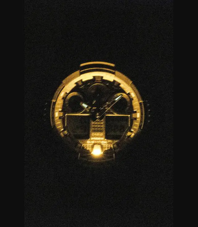 Alt view image 3 of 5 - Casio G-Shock Analog Digital Black Dial Resin Quartz GA-100BEG-1A 200M Men's Watch