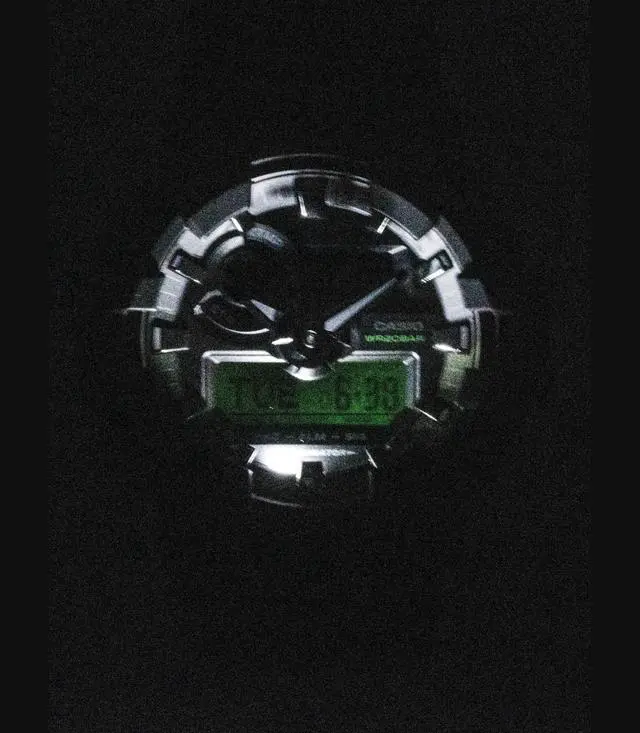 Alt view image 2 of 4 - Casio G-Shock Analog Digital Black Dial Resin Quartz GA-700BEG-1A 200M Men's Watch