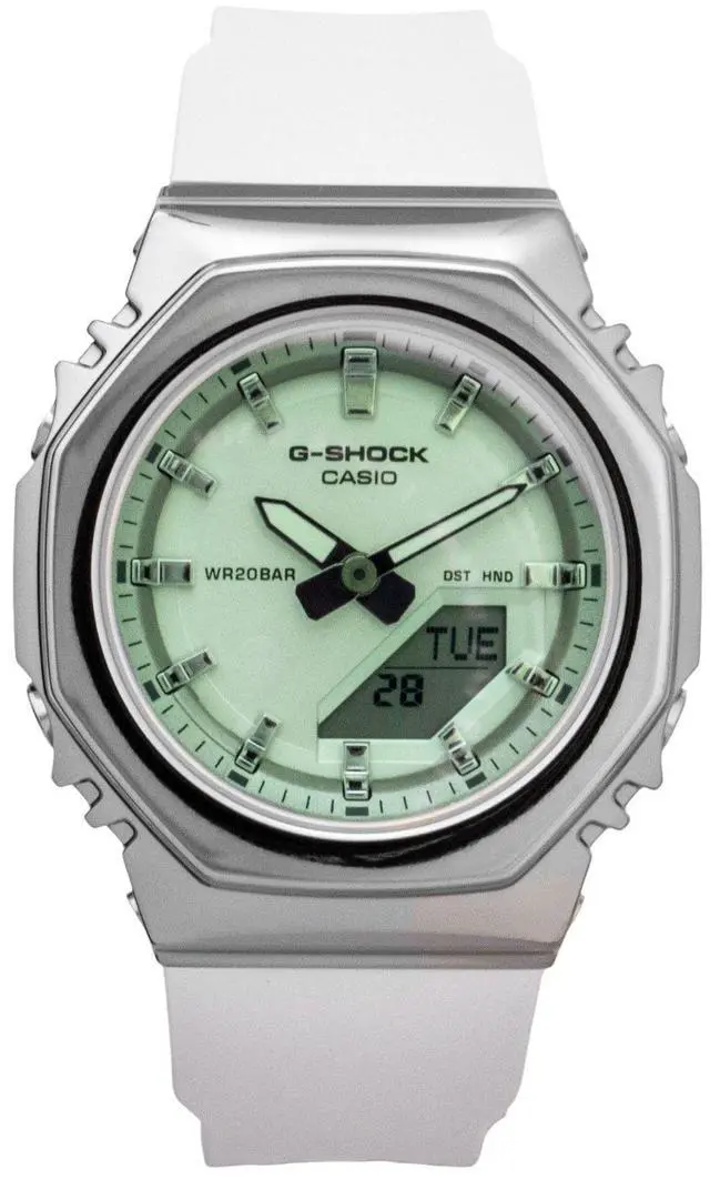 Main image of Casio G-Shock Analog Digital Green Dial Resin Strap Quartz GM-S2110SR-7A 200M Women's Watch