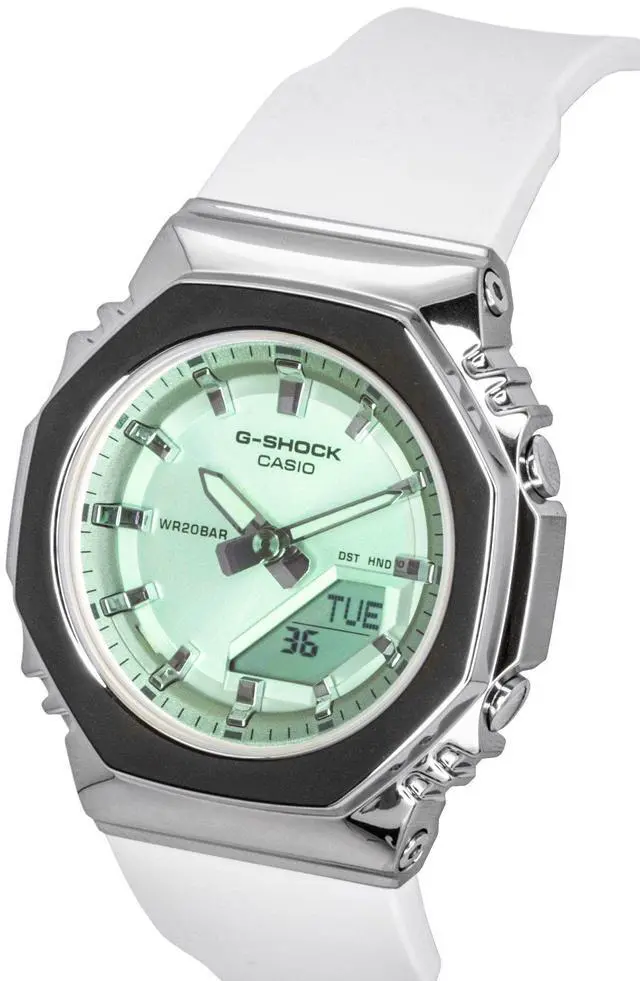 Alt view image 4 of 7 - Casio G-Shock Analog Digital Green Dial Resin Strap Quartz GM-S2110SR-7A 200M Women's Watch