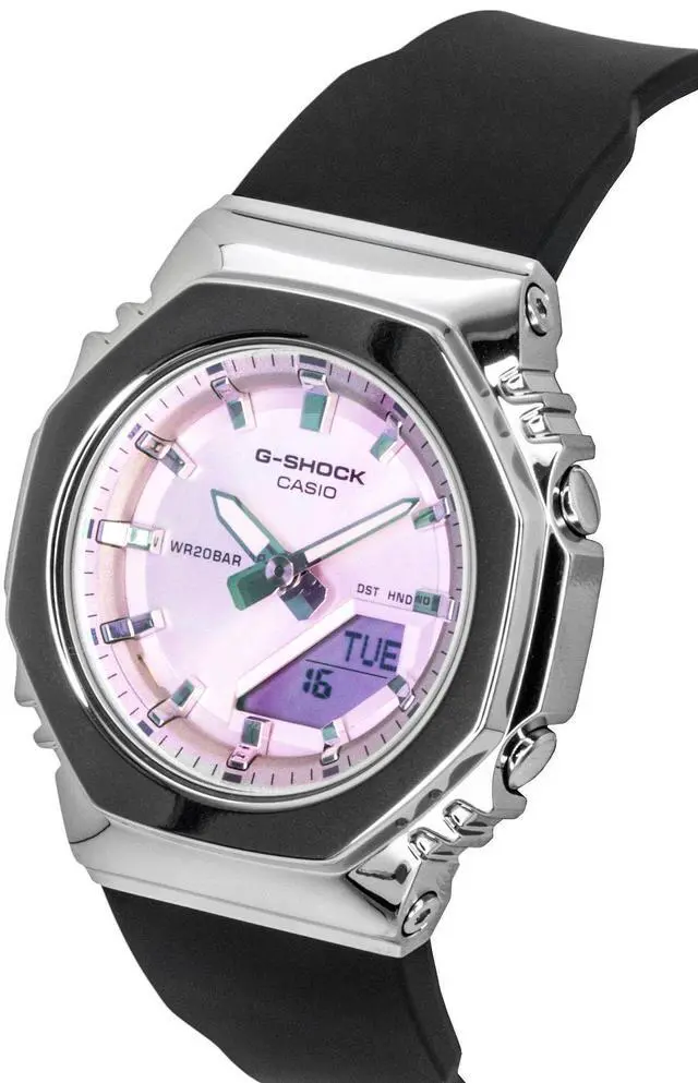 Alt view image 4 of 7 - Casio G-Shock Analog Digital Pink Dial Resin Strap Quartz GM-S2110SR-1A 200M Women's Watch