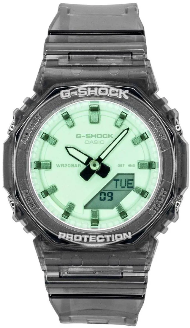 Main image of Casio G-Shock Analog Digital Green Dial Resin Strap Quartz GMA-P2100SR-1A 200M Women's Watch