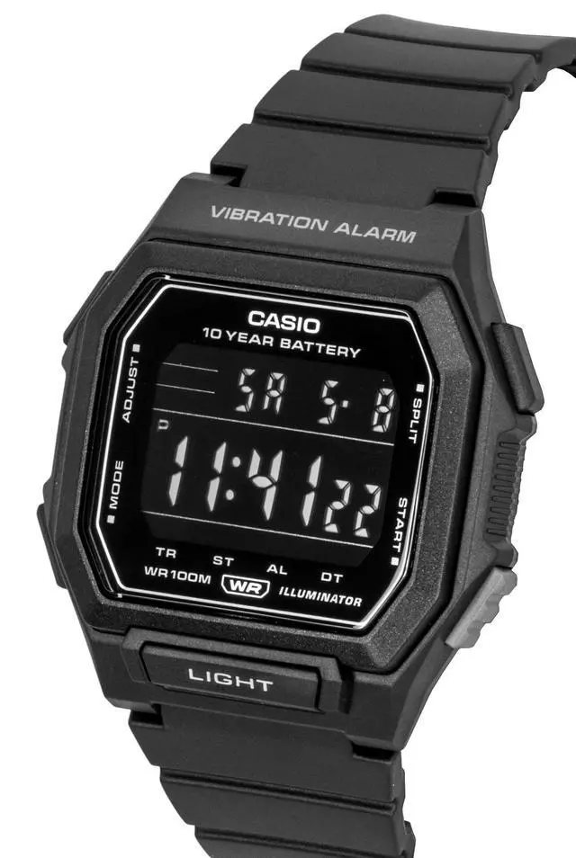 Alt view image 3 of 5 - Casio Standard Digital Resin Strap Black Dial Quartz W-738H-1BV 100M Men's Watch