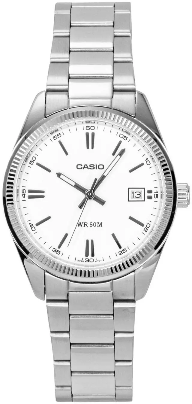 Main image of Casio Analog Stainless Steel White Dial Quartz UTP-1302PD-7AV Unisex Watch