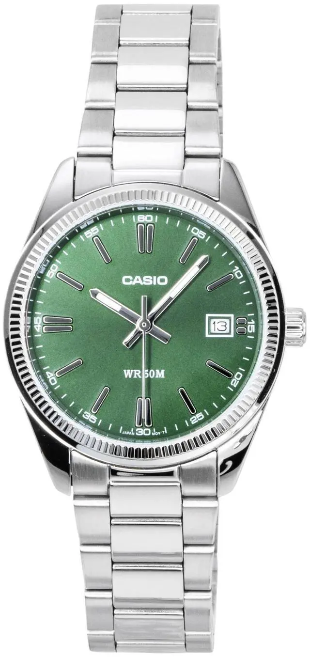 Main image of Casio Analog Stainless Steel Green Dial Quartz UTP-1302PD-3A1V Unisex Watch