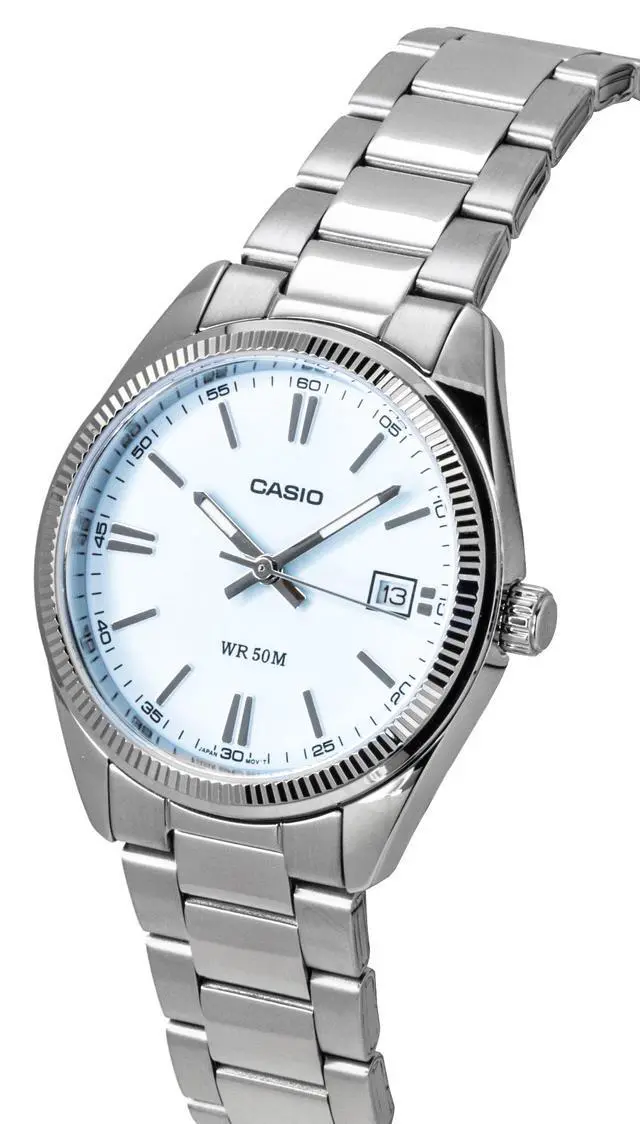 Alt view image 3 of 4 - Casio Analog Stainless Steel Turquoise Dial Quartz UTP-1302PD-2A2V Unisex Watch
