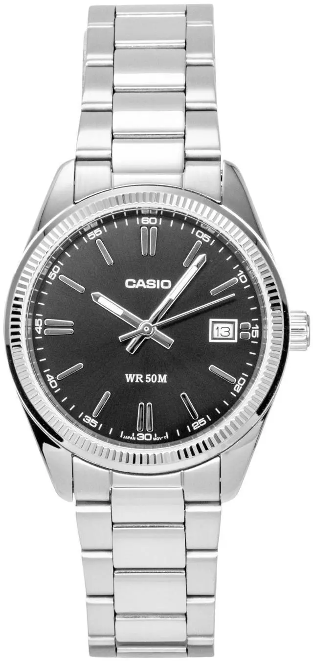 Main image of Casio Analog Stainless Steel Black Dial Quartz UTP-1302PD-1AV Unisex Watch