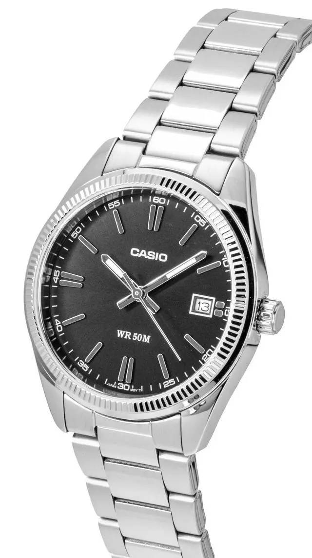 Alt view image 3 of 4 - Casio Analog Stainless Steel Black Dial Quartz UTP-1302PD-1AV Unisex Watch