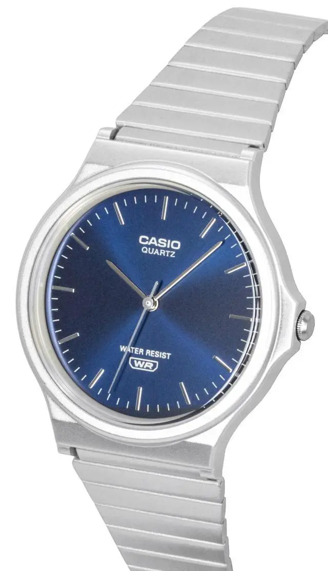 Alt view image 2 of 3 - Casio Analog Stainless Steel Blue Dial Quartz MQ-24DA-2A Unisex Watch