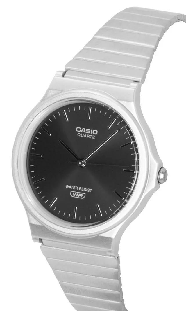 Alt view image 2 of 3 - Casio Analog Stainless Steel Silver Sunray Dial Quartz MQ-24DA-1A Unisex Watch