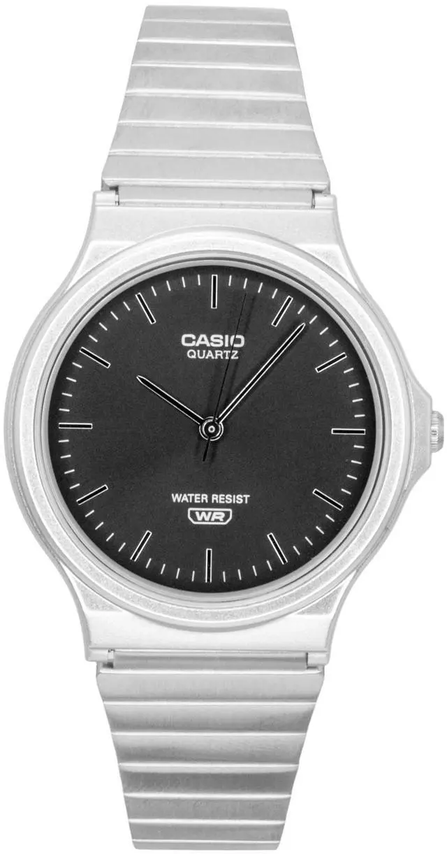 Main image of Casio Analog Stainless Steel Silver Sunray Dial Quartz MQ-24DA-1A Unisex Watch