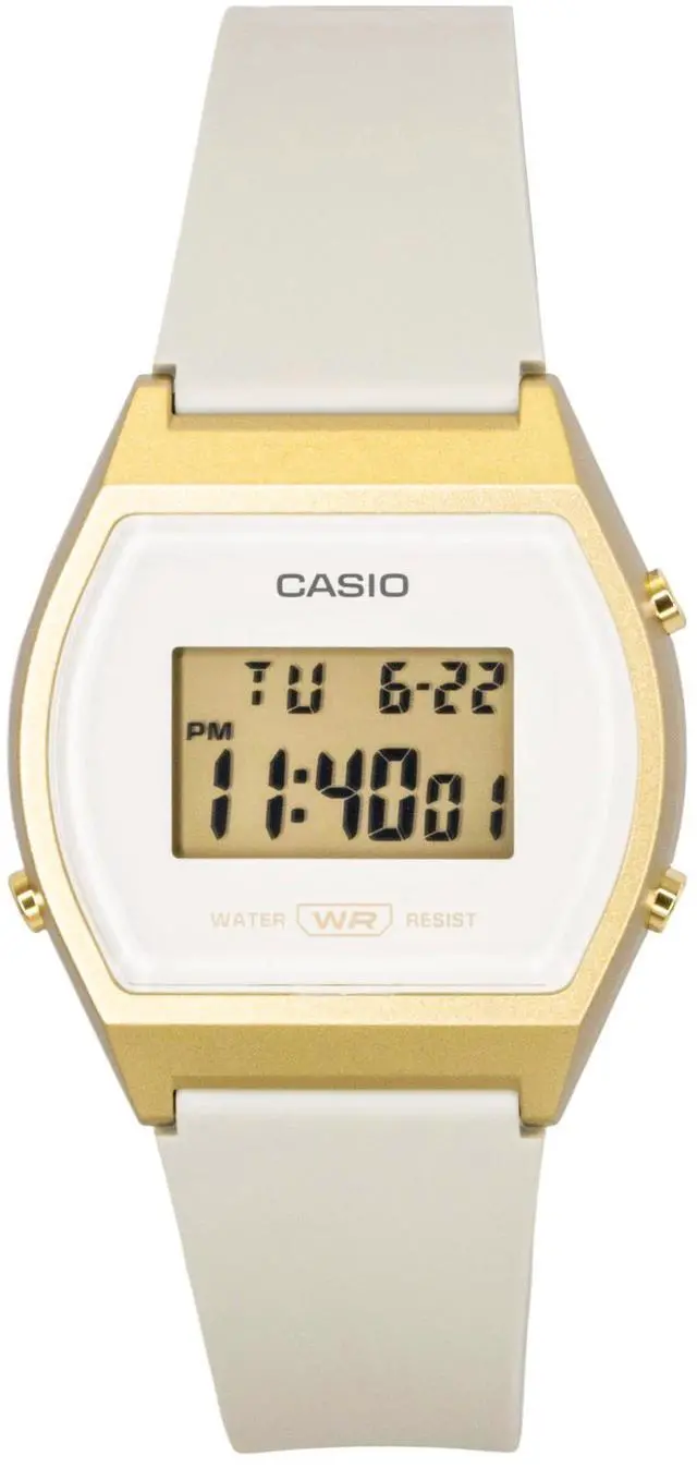 Main image of Casio Digital Resin Strap Cream Dial Quartz LW-204-9A Unisex Watch