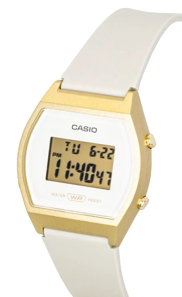 Alt view image 3 of 4 - Casio Digital Resin Strap Cream Dial Quartz LW-204-9A Unisex Watch