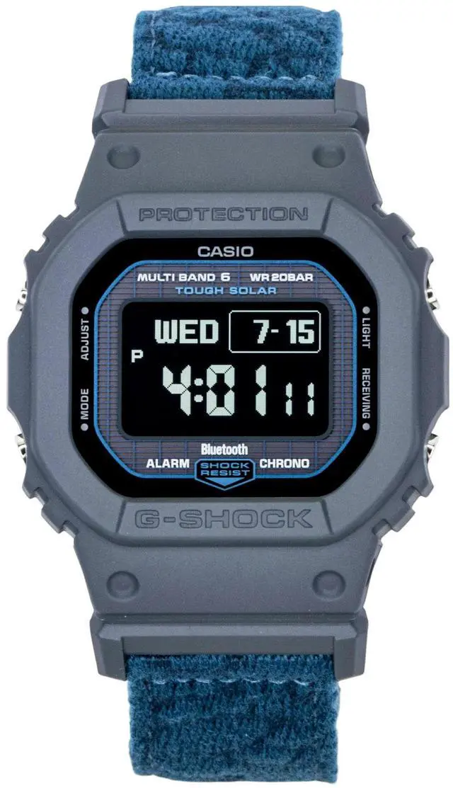 Alt view image 2 of 5 - Casio G-Shock GW-BX5600CBG-2 Earth Day Solar Bluetooth Navy Cloth Mens Watch