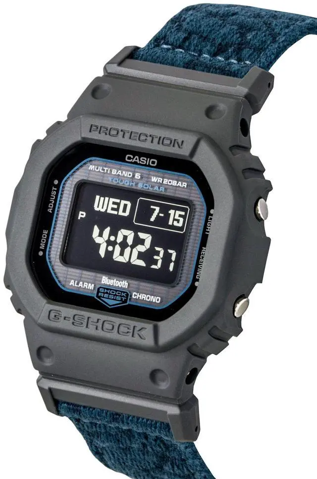 Alt view image 4 of 5 - Casio G-Shock GW-BX5600CBG-2 Earth Day Solar Bluetooth Navy Cloth Mens Watch