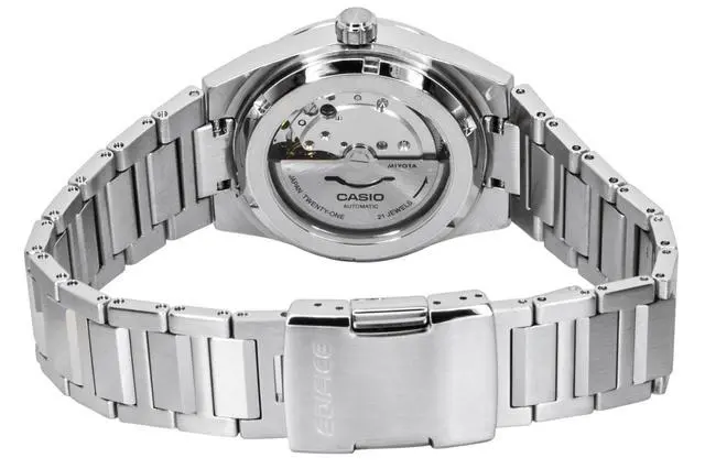 Alt view image 4 of 4 - Casio Edifice Analog Stainless Steel Silver Dial Automatic EFK-110D-7A 100M Men's Watch