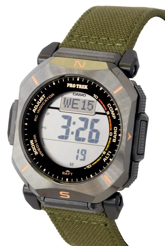 Alt view image 4 of 5 - Casio Pro Trek PRW-69YB-3JF JDM Tough Solar Triple Sensor Green Mens Watch