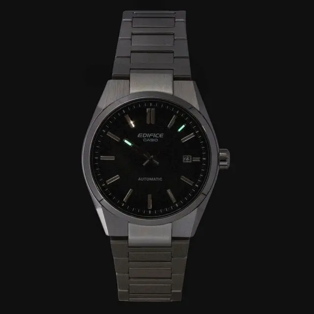 Alt view image 2 of 4 - Casio Edifice Analog Stainless Steel Black Dial Automatic EFK-110D-1A 100M Men's Watch