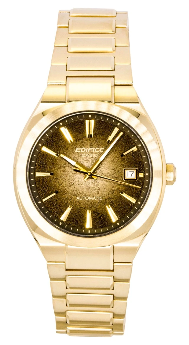 Alt view image 5 of 7 - Casio Edifice Analog Gold Tone Stainless Steel Dark Brown Dial Automatic EFK-200DG-5A 100M Men's Watch