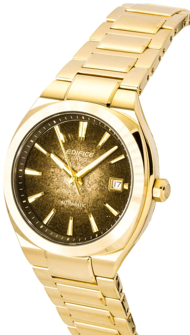 Alt view image 7 of 7 - Casio Edifice Analog Gold Tone Stainless Steel Dark Brown Dial Automatic EFK-200DG-5A 100M Men's Watch
