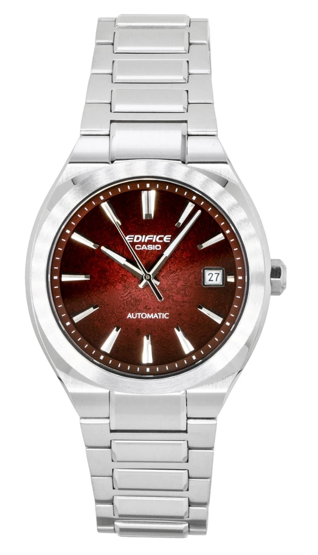 Alt view image 5 of 7 - Casio Edifice Analog Stainless Steel Red Dial Automatic EFK-200D-4A 100M Men's Watch