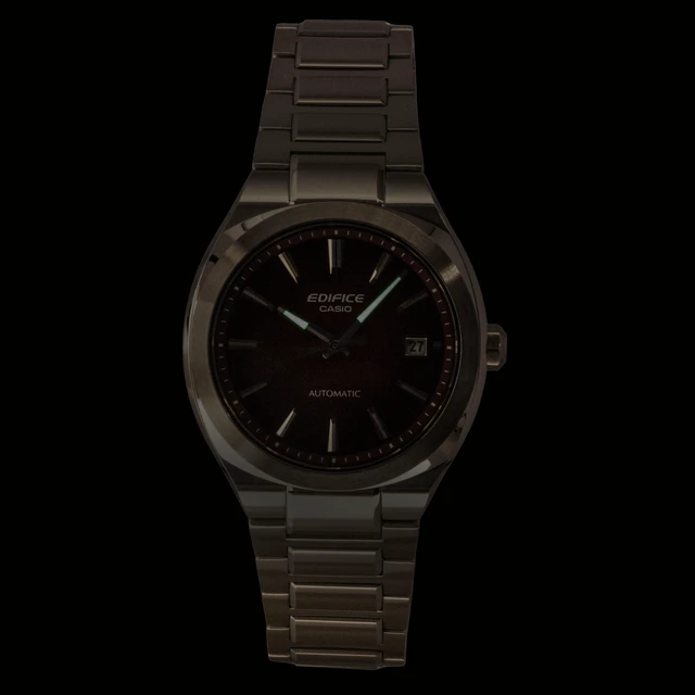 Alt view image 6 of 7 - Casio Edifice Analog Stainless Steel Red Dial Automatic EFK-200D-4A 100M Men's Watch