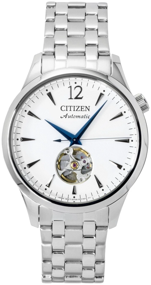 Main image of Citizen Stainless Steel Open Heart White Dial Automatic NH9131-73A Men's Watch