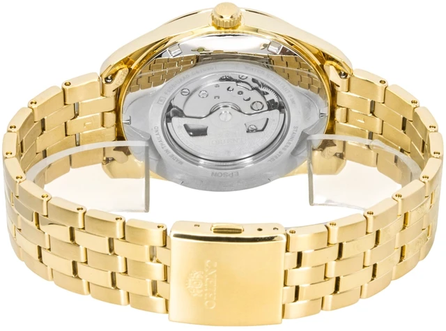 Alt view image 3 of 6 - Orient Contemporary Multi Year Calendar Gold Tone Stainless Steel Champagne Dial Automatic RA-BA0001G00C Men's Watch