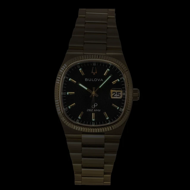 Alt view image 2 of 7 - Bulova Super Seville Stainless Steel Black Dial Quartz 97B246 Men's Watch
